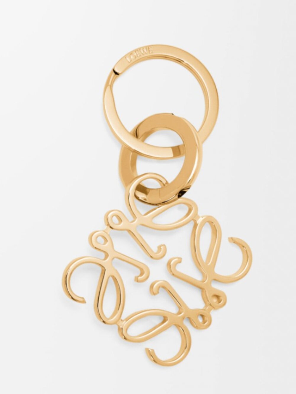 Designer Inspired Anagram Keyring in Gold